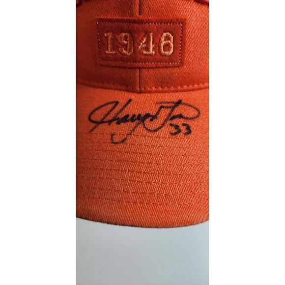 Checkered Flag Sports Signed NASCAR #33 Harry Gant Baseball Cap, Orange - Picture 5 of 10